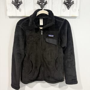 Patagonia Re-Tool Fleece Jacket Black Polartec Thermal Pro Size Small